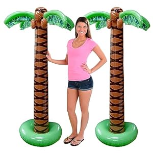 Giant Inflatable Palm Trees - 2 Pack - 6 Foot Super Sturdy Trees for Luau Parties, Beach Decor, Poolside Ambiance, Tropical Theme Decor & Outdoor Fun, Easy Inflation Giant Inflatable Palm Trees 2 Pack 6 Foot Super Sturdy Trees for Luau Parties Beach Decor Poolside Ambiance Tropical Theme Decor Outdoor Fun Easy Inflation
