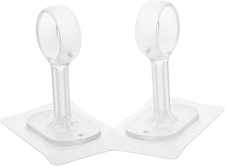 Zerodeko 2 Piezas Soportes para Barras de Cortina Autoadhesivos sin Taladro Soporte de Techo para Barra Montaje Seguro sin Daños Instalación Rápida para Hogar y Oficina