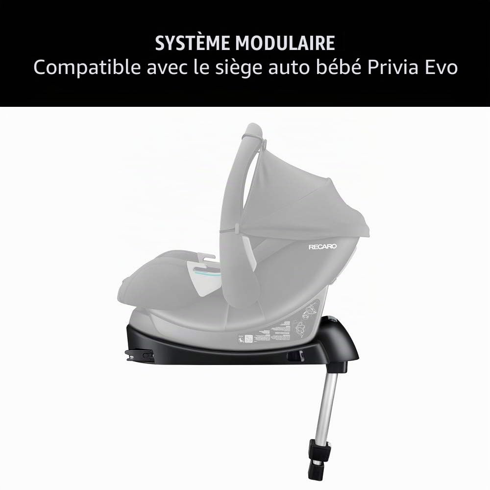RECARO Kids, SmartClick Base Isofix pour Siège Auto Enfant compatible avec Guardia et Privia Evo Infant Carrier (0-18 mois), Installation Facile 5004.000.66