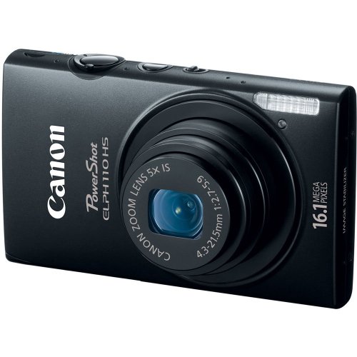 Image of Canon PowerShot ELPH 110 HS 16.1 MP CMOS Digital Camera with 5X Optical Image Stabilized Zoom 24mm Wide-Angle Lens and 1080p Full HD Video Recording (Black) (Old Model)
