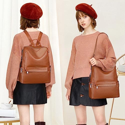 Image of Teen Girl Fashion Backpack Purses Multipurpose Design Handbags and Shoulder Bag Faux Leather Travel bag Casual Backpack With Shoulder printed Strap