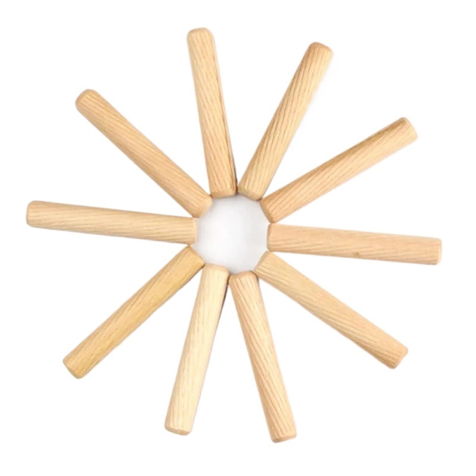 HYQOUKLR Wooden Sticks, Wooden Dowels 50 Pcs 6/8/10mm x 40mm Round Fluted DIY Woodworking For Dowel Jigs Drill(8mm x 40 mm)