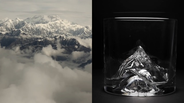 LIITON Fuji Exclusieve whiskyglazenset, 2-delig, van kristalglas, tumblerglazen, cadeaus voor mannen voor cocktails, gin, bourbon, rum, drinkglazen, cadeauset