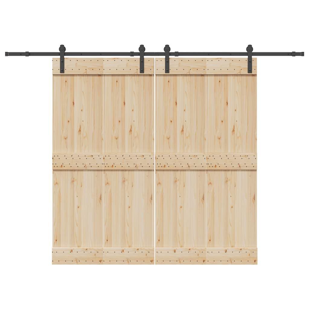 Système porte coulissante 427 cm en acier noir pour séparer un salon ou une suite