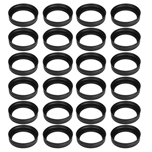 24 Pcs Black Mason Jar Lids, Jar Lid for Mason Jar Horse Mouth Iron Lid Round 70mm Widemouthed Can Lid Split Cover Matte Black for Spice Honey Canning