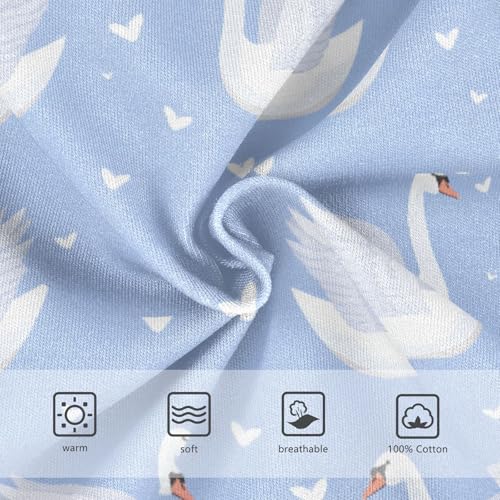 White Swan and Heart Boys' Underwear 100% Cotton Boys' Briefs Soft Toddler Underwear3