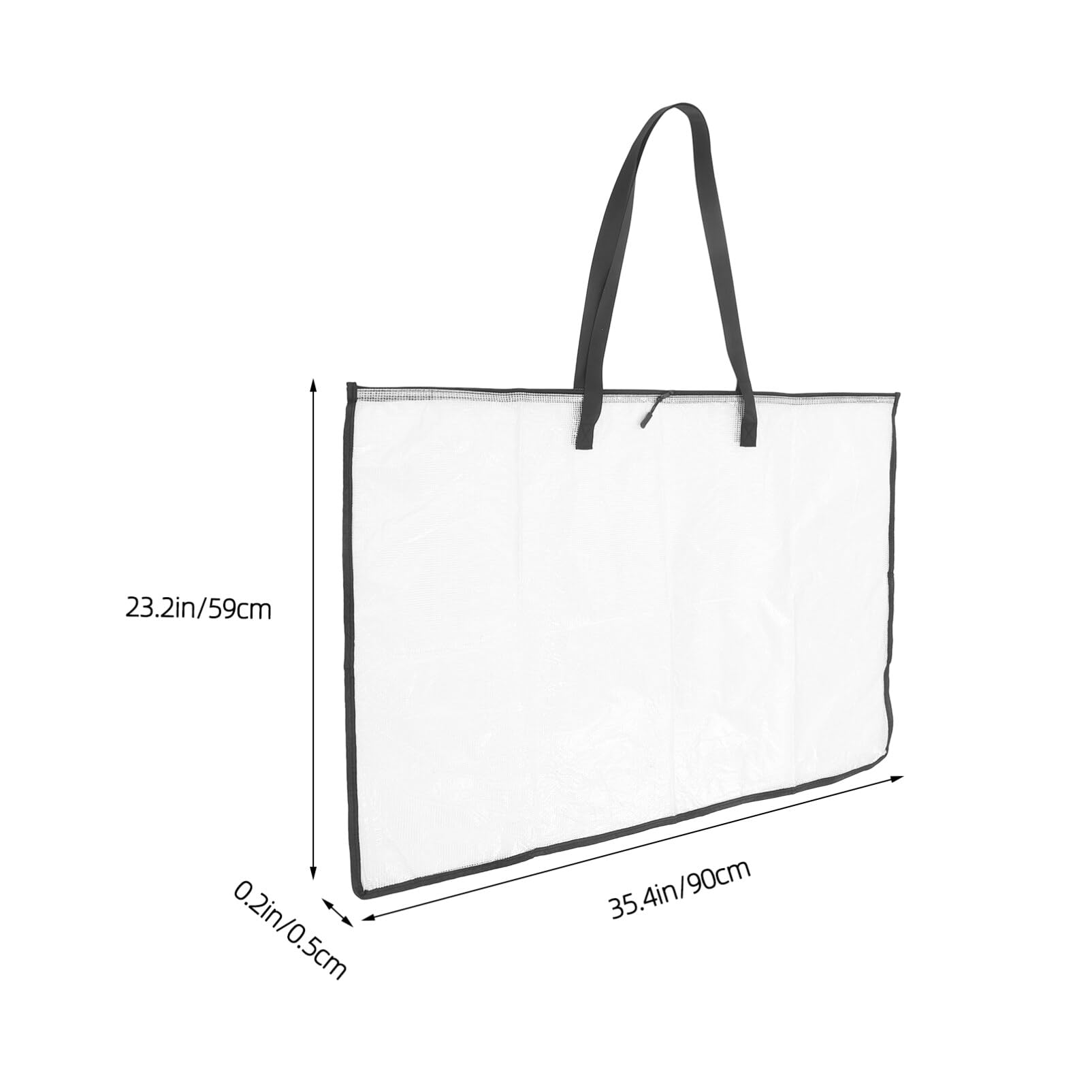 LALAFINA 2pcs Large Posters Art Portfolio Bag Poster Storage Bag Board Holder with Handle and Zipper Mesh Folder Organizers Transparent Bag for Posters, Poster Board