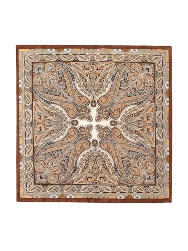 Floerns Women's Square Neck Scarf Silk Headband Scarves Paisley Hair Bandana3