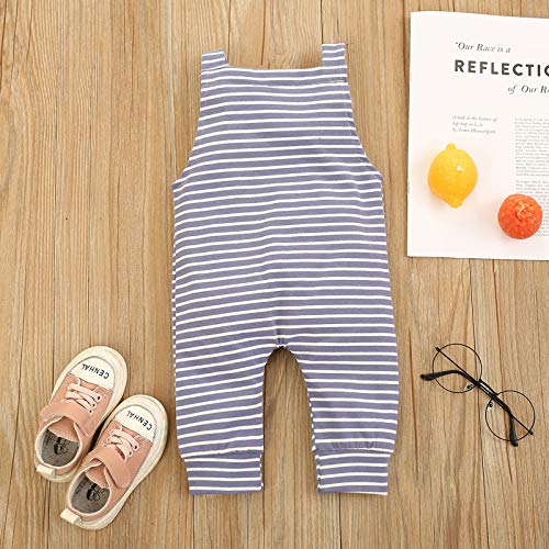 Printasaurus Girls Romper&Jumpsuit 3M Newborn Infant Baby Boys Girls Sleeveless Striped Romper Jumpsuit Clothes