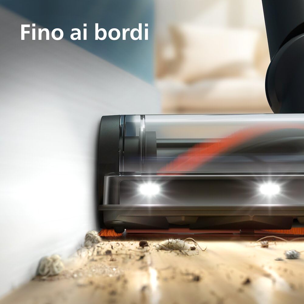 Aspirapolvere senza fili Philips Serie 7000 Pet: 80 min autonomia, elevata potenza aspirazione, rileva tipo pavimento, anti-groviglio capelli, LED, contenitore facile da svuotare ( XC7065/01)