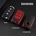 ELOHEI for VW Key Fob Cover, Premium Soft TPU 361 Degree Full Protection for VW Volkswagen Jetta Beetle Tiguan Passat Golf MK6 Polo 3 Buttons(Leather Red)