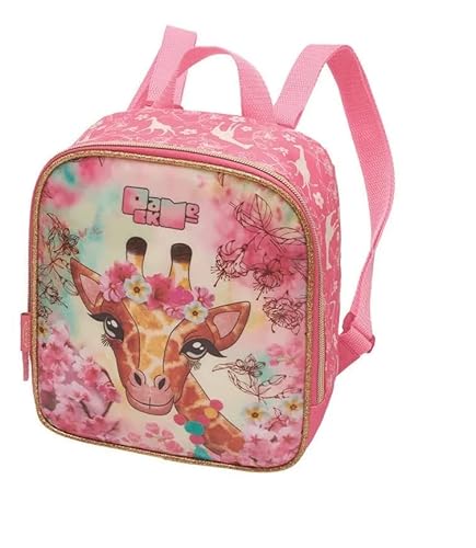 Kit Mochila de Carrinho e Lancheira Pack Me Girafa