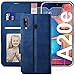 Produktbild YATWIN Handyhülle Kompatibel mit Samsung Galaxy A20e Hülle +1 Stück Panzerglas Schutzfolie, Klapphülle Samsung A20e Premium Leder Brieftasche Schutzhülle [Kartenfach][Stand] Handytasche Case Blau