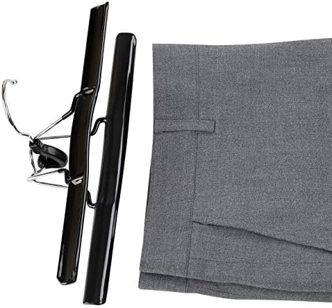 SONGMICS 10-Pack Trousers Hangers, Skirt Hangers, 360 Degree Swivel Hook,Black CRI07B-10