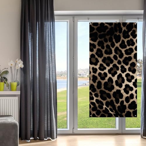 Toile de fond durable léopard noir, suspension verticale premium de 178 cm - 7