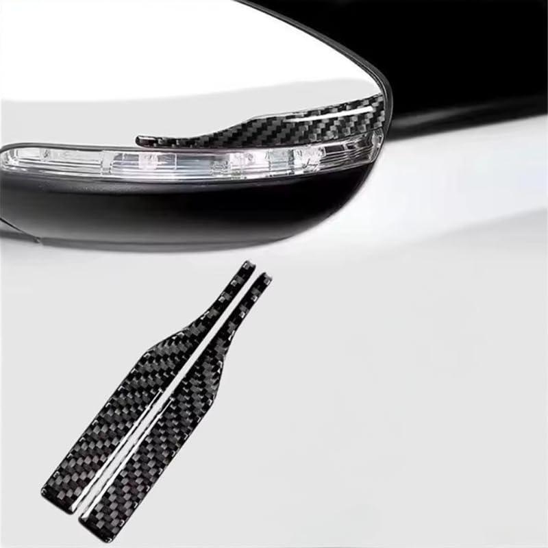 2 Pieces Rearview Mirror Protective Stickers for Volvo XC60 2010-2017, Carbon Look Anti-Collision Strips, Car Side Mirror Decoration Accessories