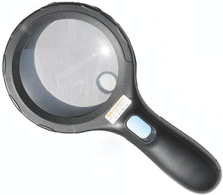 Lente d'Ingrandimento da Lettura Lente d'Ingrandimento Portatile illuminata a LED con Lente Extra Large Lente d'Ingrandimento da Lettura per Bambini Anziani Mat