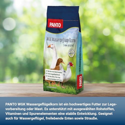 PANTO Hühnerfutter Wassergeflügelkorn 25 kg – Geflügelfutter zur Geflügelzucht für Enten, Gänse, Puten, Junghennen, Masthühner, Strauße