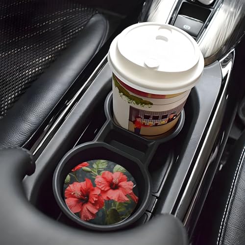 2 Posavasos de Cerámica para Auto 2.56 pulg Diseño Rojo Verde miniatura 6