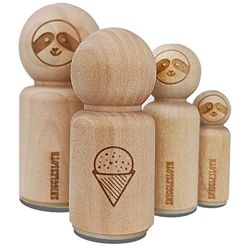 Snow Cone Shaved Ice Rubber Stamp for Stamping Crafting Planners - 3/4 Inch Small
