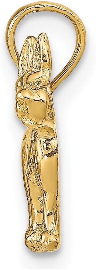 14k Yellow Gold German Shepherd Dog Pendant for Women or Unisex Wear, Detailed Canine Charm Symbolizing Loyalty and Protection, Fine Animal Jewelry, Pet Memorial Keepsake, Real Gold Necklace - Image 2