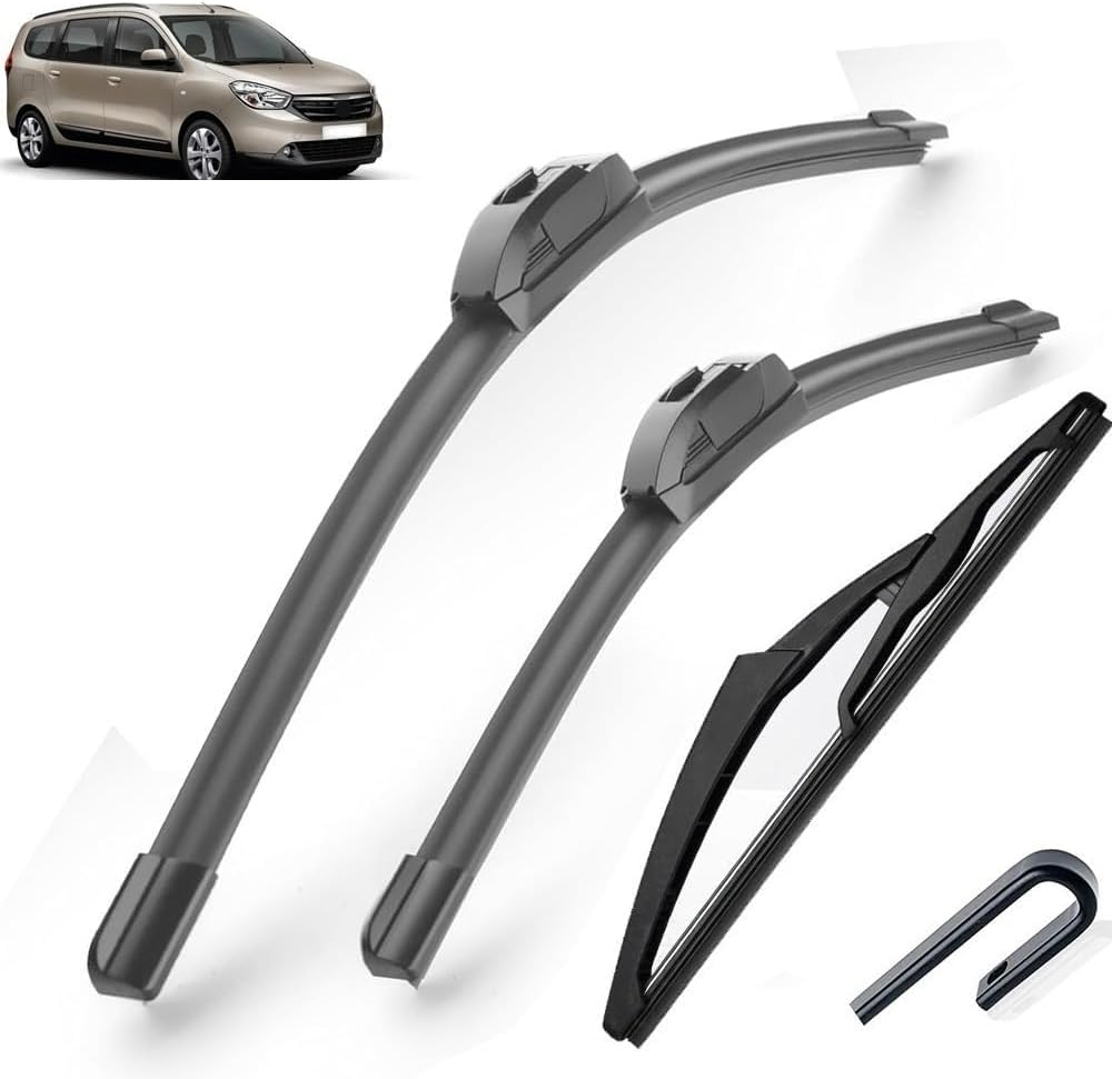MadongJ Windshield Windscreen Wiper Blades for Renault Dacia Lodgy 2012 2013 2014 2015 2016, Replacement Blades All-Weather Performance Streak-Free Windshield Wipers