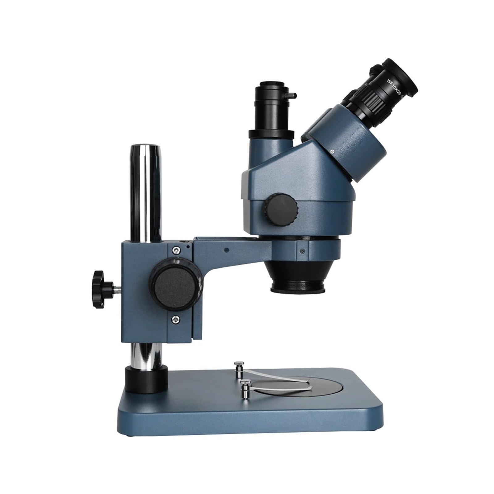 Microscopio estéreo Trinocular con zoom profesional para la industria, lente auxiliar de 56 luces LED