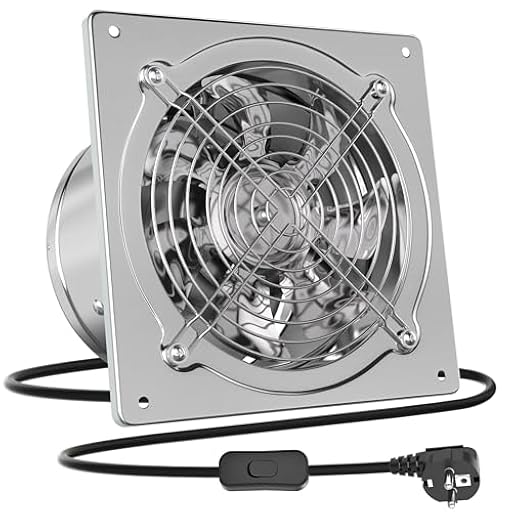 HG Power Extractor de Aire 250mm ventilador de baño 1680m³/h silencioso con aleta de retorno Potente ventilador metálico de pared con enchufe EU para cocina garaje sótano, plata | Ya disponible en tu tienda friki favorita! En mundofriki.es!