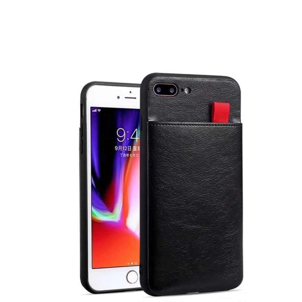 Étui portefeuille en cuir noir haut de gamme pour l'iPhone 13