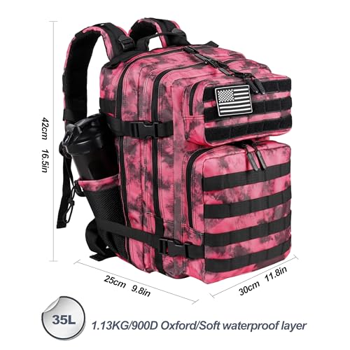 Image of LHI Tactical Military Backpack for Men and Women 25L /35L Army Assault Pack Bag Small Rucksack with Bottle Holder