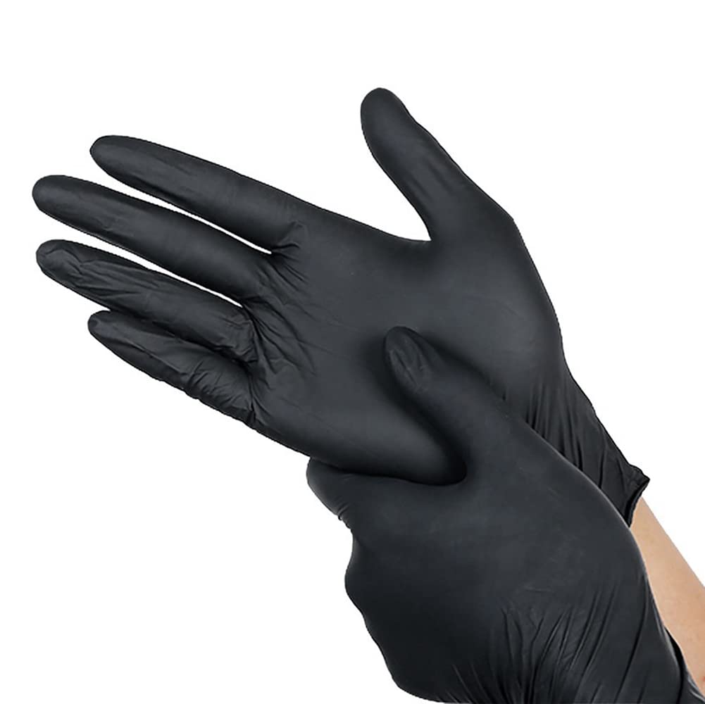 Nitrilhandschuhe S (100 Stücke), Einweghandschuhe S, Nitrilhandschuhe Schwarz S, Einweghandschuhe Nitril, Einmalhandschuhe Latexfrei, Handschuhe 