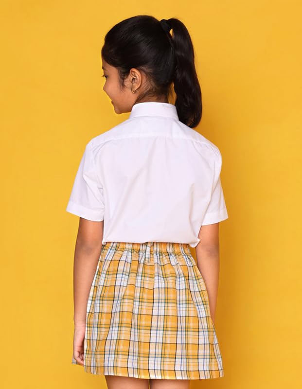 Nusyl Girl's White School Uniform Half Sleeve Shirt | Readymade Stitched Shirt for Students |School Dress for Children-NUGSHIRT0001.1_10-11Y - Image 2 thumbnail