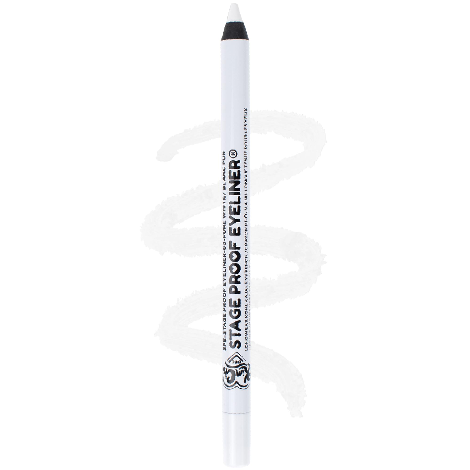 KimChiChic Beauty Stage Proof Eyeliner Pencil, Waterproof Kohl Kajal Pencil 03-Pure White