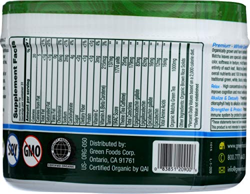 Té Verde Orgánico Matcha 5.5 oz miniatura 2