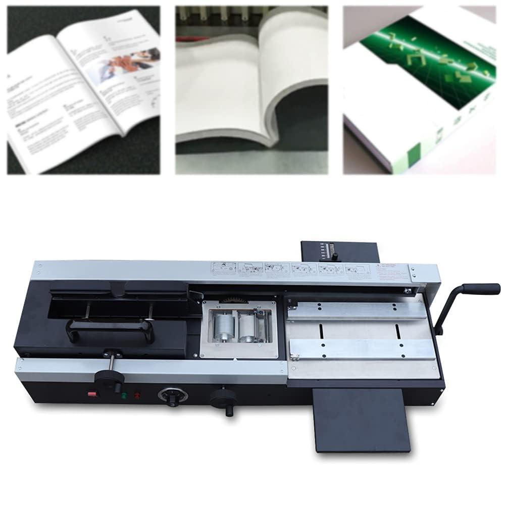 Encuadernadora de sobremesa A4 con Cola termofusible: 1200 W, Capacidad de encuadernación de 4 cm, 220 V, inalámbrica, Ideal para encuadernación Profesional de Documentos y Libros.