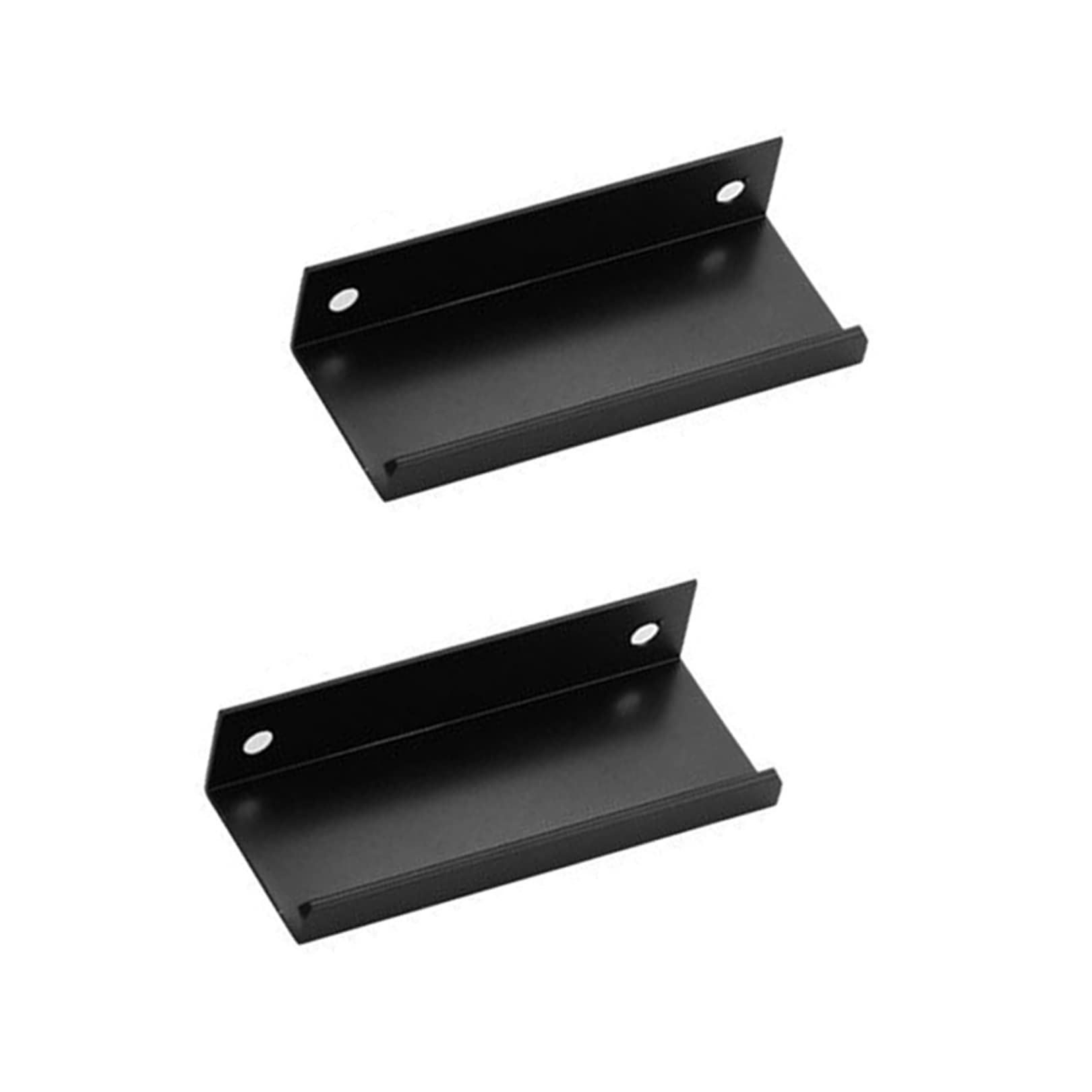 Sbziojhdr Black Door Handle, Concealed Handles For Wardrobe Kitchen Cupboard 2 Pieces(Hole Distance 64Mm)