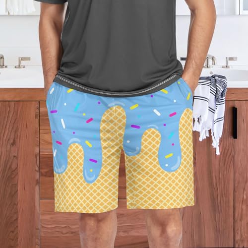 Mens Pajama Shorts Tropical Men's Pajama Bottoms with Pockets Sleepwear Lounge Sleep Shorts for Men Athletic Workout3