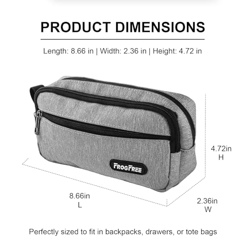 Image of Large Capacity Pencil Case - Cute Pencil Pouch for Back To School Supplies, Simple Stationery Office Organizer Pen Bag with Zipper