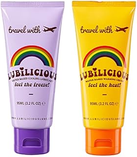 Lubilicious Cooling & Warming Lube Combo Pack - Water Based Lube for Couples - Warming Lube for Womens Pleasure - Cooling Lube for Men Pleasure Sensation - Personal Lubricant Water-Based Lube 6.4 oz