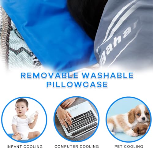 Cooling Pad Mat for Pillow - Cold Injuries Relief, Perfect for Night Sweats, Migraines, Fevers, Hot Flashes - Reusable (Blue) - Image 5