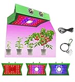 [Luz de crecimiento de plantas LED de espectro completo de 1200W] Nos negamos a usar reflectores porque causarán cortocircuitos. Realizamos muchos experimentos de luz para asegurarnos de que promueve el crecimiento de plantas de interior. La lámpara de crecimiento de mazorcas de maíz de espectro completo es muy adecuada para la hidroponía de carpas de interior. Cultiva flores y plantas de invernadero para un crecimiento saludable.