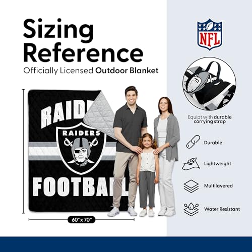 Image of Northwest NFL Taffeta Outdoor Blanket, Foldable Camping, Picnic Ground Mat, 60 x 70 Inches