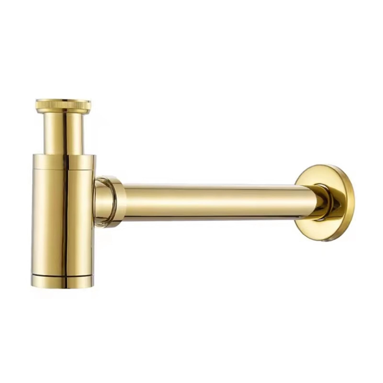 Bouteille de lavabo, plomberie, piège en P, Siphon d'évier salle bains, Kit tuyaux d'égout, corps laiton noir mat 1 pièces Pour Bain(Gold)