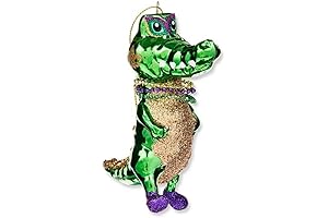 New Orleans Alligator Christmas Ornament Decor