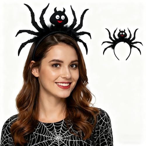 kiimiipa Halloween Spinnen Haarreif,Haarschmuck Mit Spinnen,Halloween Party Zubehör Kostüm für Halloween,Halloween Party Maskerade Cosplay Kopfschmuck Dekoration für Kinder,Damen & Heren (Spinnen)