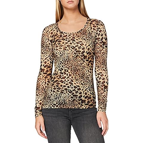 SPARKZ COPENHAGEN Women's Amira Long Sleeve Top, Brown (Leopard 254), 8 (Size:S) Cover