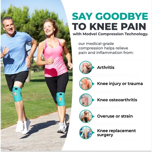 Image of Modvel ELITE Knee Brace for Men & Women - Patella Gel Pads & Side Stabilizers for ACL, Meniscus Tear, Arthritis & Injury Recovery - Maximum Support for Running, Sports & Joint Pain Relief