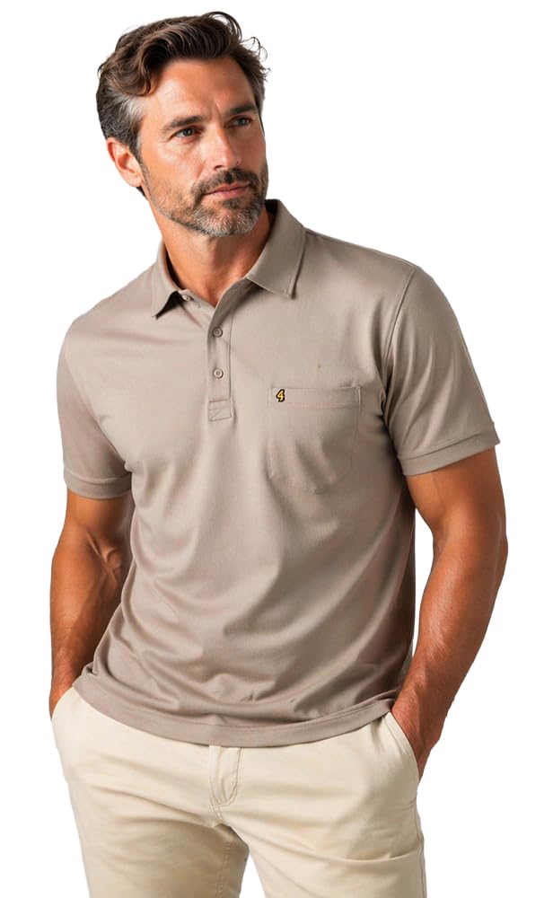 Gabicci - Plain Polo Shirt (Medium, Stone)