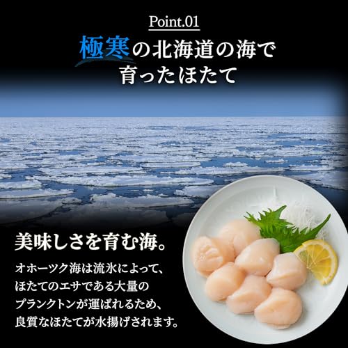 北海道きたれん 北海道産 ほたて貝柱 600g(200g×3) 4S~7Sサイズ の商品画像 3