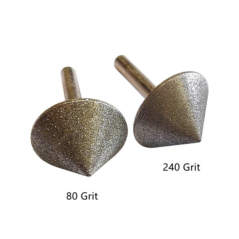 1 Piece Conical Grinding Head 90 Degree Glass Chamfering Tool for Stone Glass Ceramics Chamfering Head Polishing (Grit:240#, 20MMX6MM)